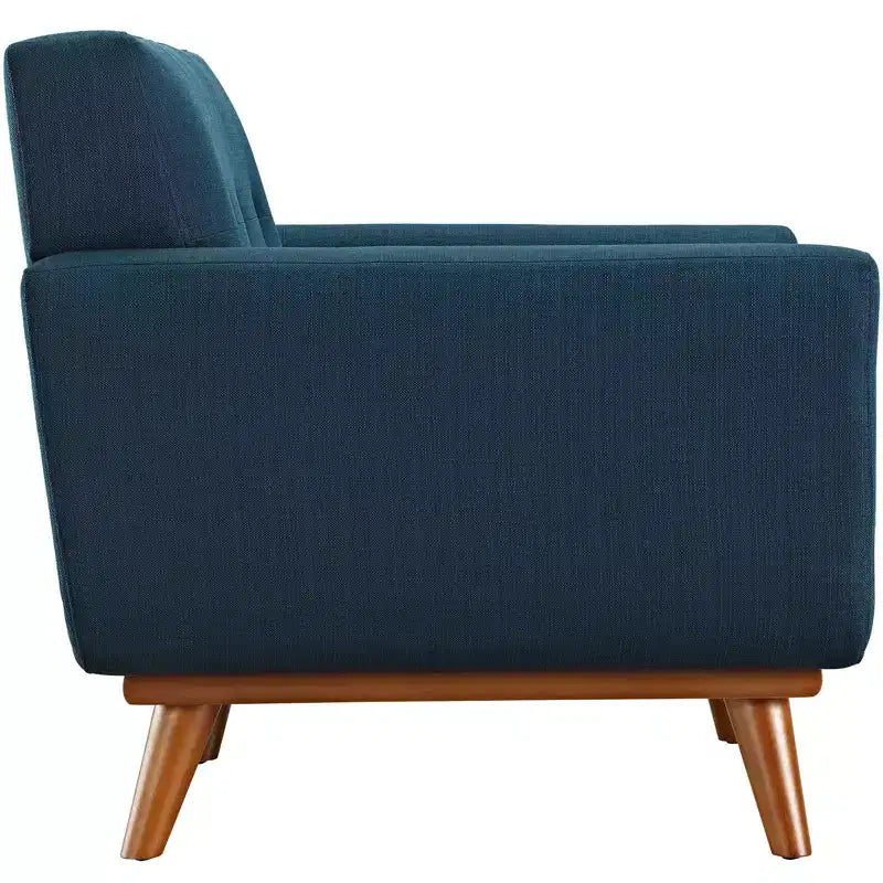 Set di 2 pezzi con poltrona e pouf Engage Azure - Modway: comodo set di sedute imbottite, montaggio senza attrezzi
