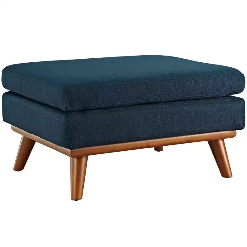 Set di 2 pezzi con poltrona e pouf Engage Azure - Modway: comodo set di sedute imbottite, montaggio senza attrezzi