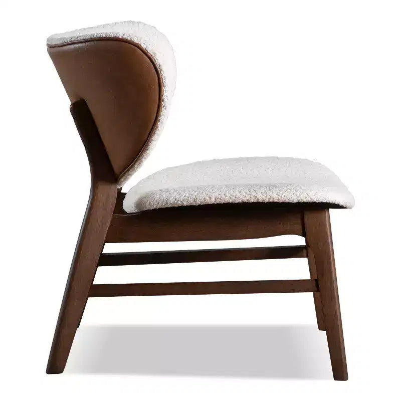 HOMES: Inside + Out 2pc River Run Mid-Century Modern Accent Table Set with Chair Walnut