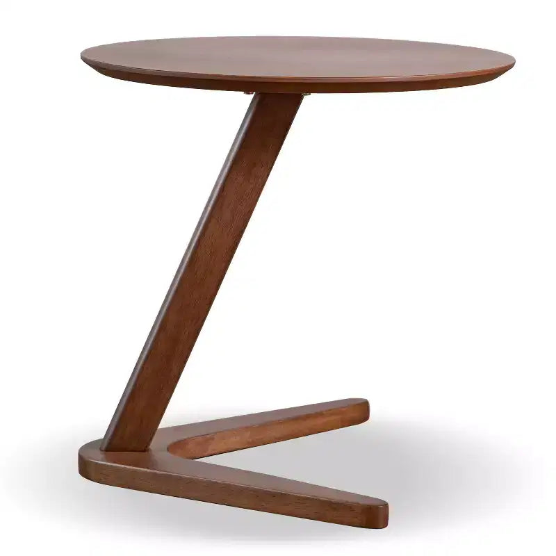 HOMES: Inside + Out 2pc River Run Mid-Century Modern Accent Table Set with Chair Walnut