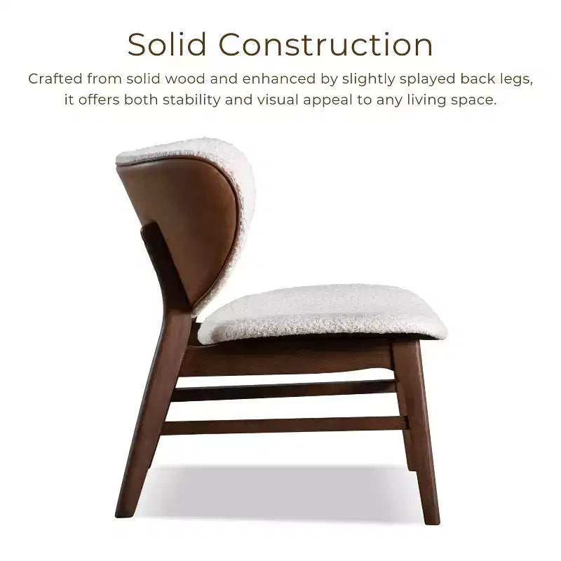 HOMES: Inside + Out 2pc River Run Mid-Century Modern Accent Table Set with Chair Walnut