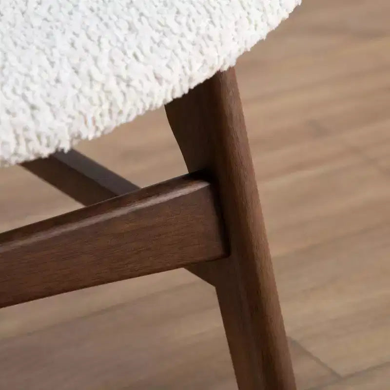 HOMES: Inside + Out 2pc River Run Mid-Century Modern Accent Table Set with Chair Walnut