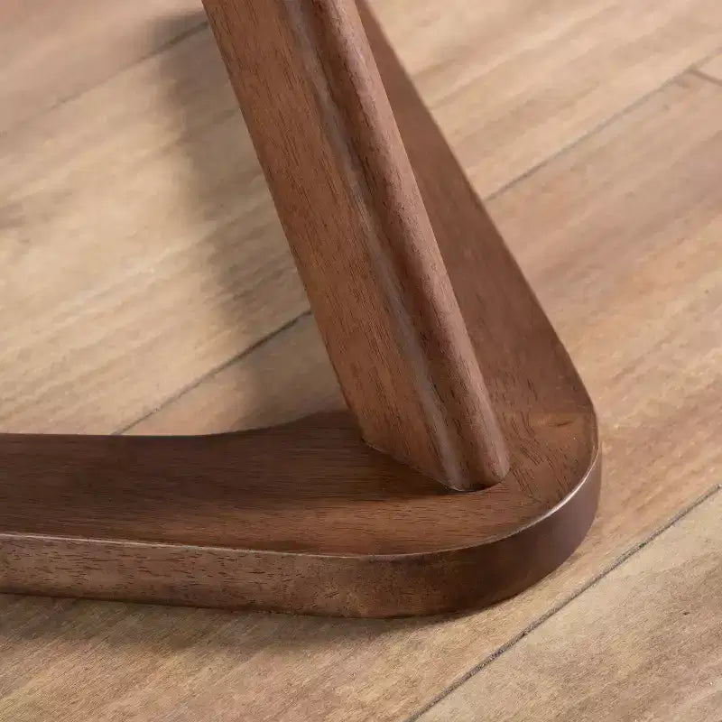 HOMES: Inside + Out 2pc River Run Mid-Century Modern Accent Table Set with Chair Walnut