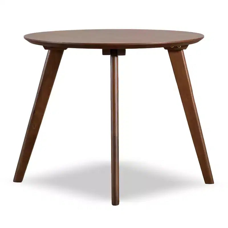 HOMES: Inside + Out 2pc Creekside Mid-Century Modern Accent Table Set with Chair Walnut