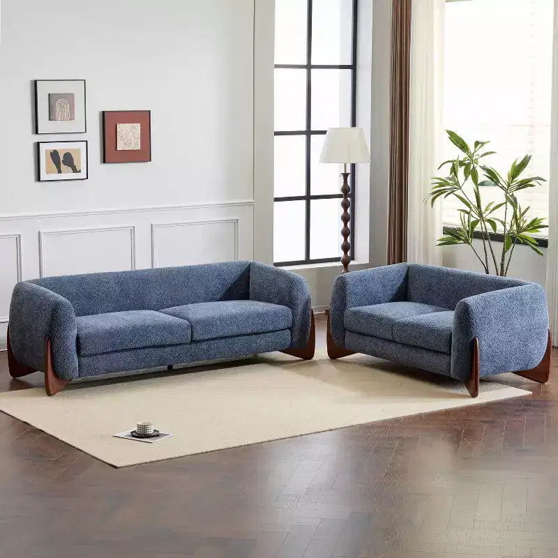 Christopher Knight Home Lucy, moderan tapecirani komplet sofa s trosjedom i dvosjedom, plava