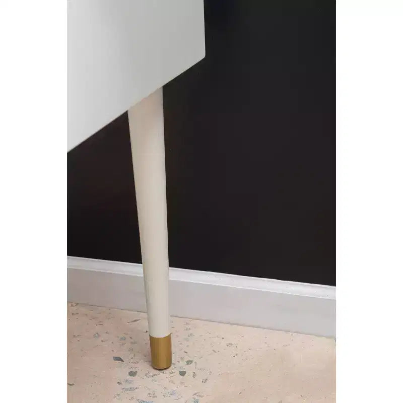 Set toeletta Geo in legno massello con 5 cassetti, specchio illuminato e sgabello - Linon: Stile Hollywood Glamour