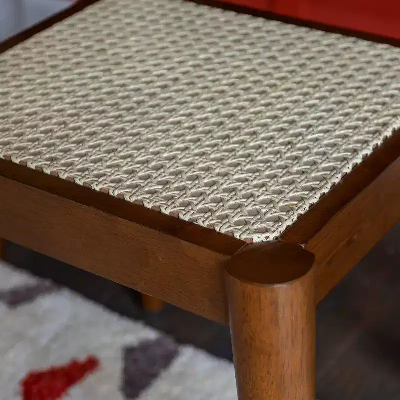 Linon Callie Toeletta in Legno Massello con Sgabello: Design Bohemien, Specchio Ribaltabile, Spazio Contenitore