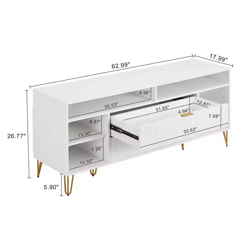 Mobile TV Dumbo da 63" per TV fino a 60" Bianco