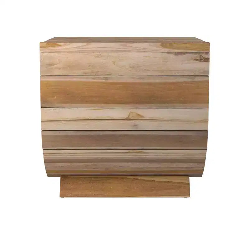 Tavolino Augusta 56cm East at Main Marrone: Legno Munggur Riciclato, a U, Nessun Montaggio Richiesto