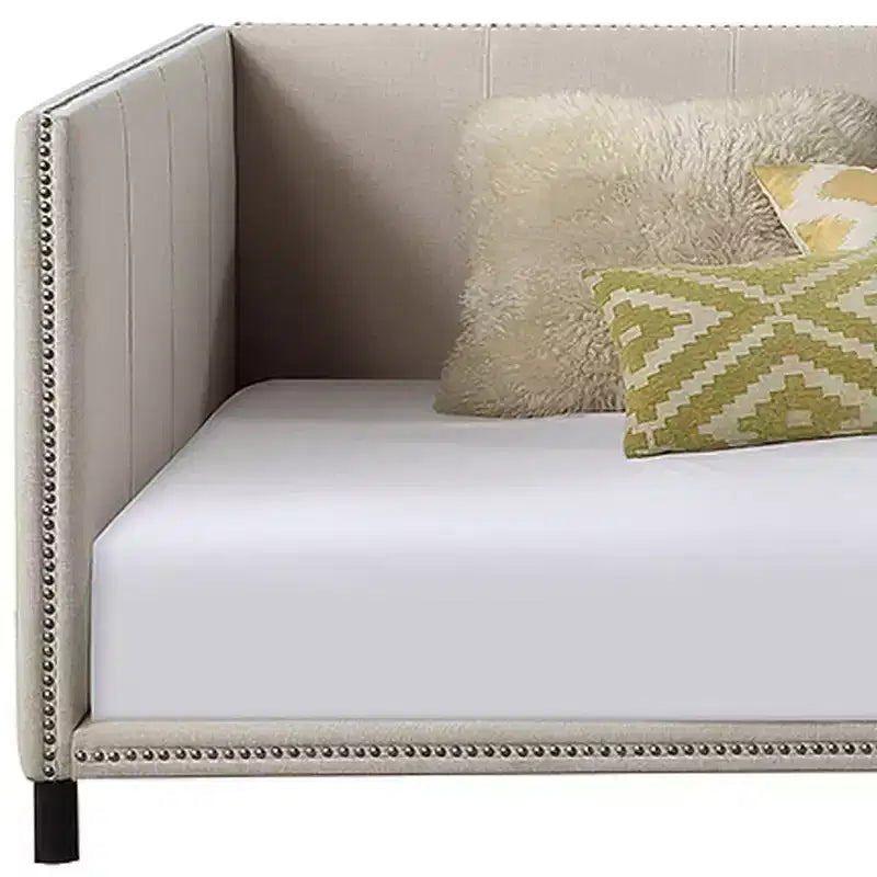 Full Yinbella Bed Beige Linen