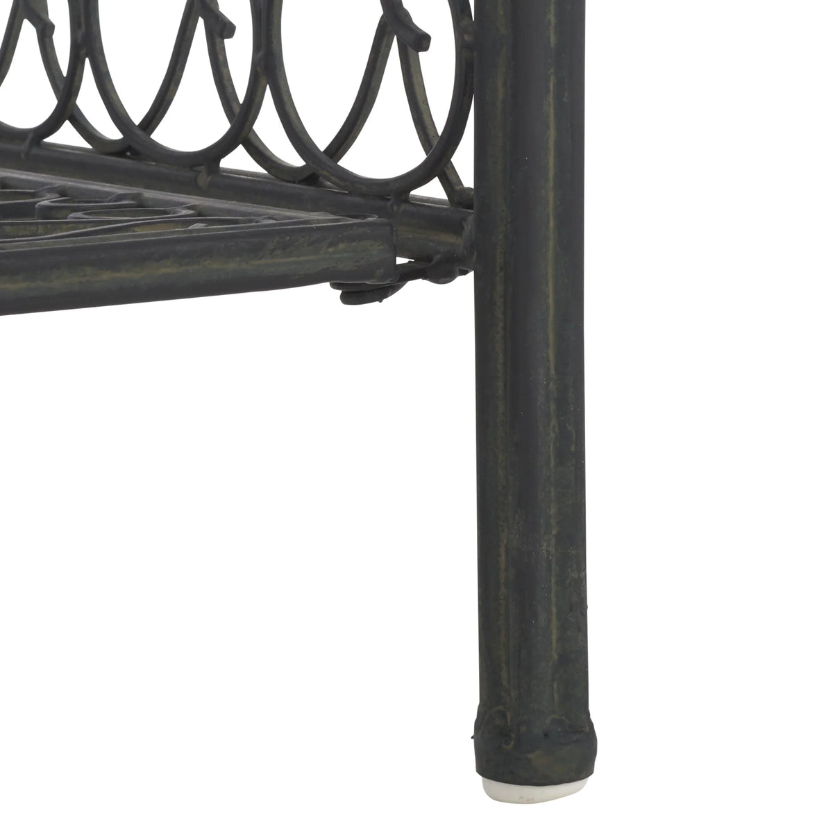 Scaffale portateglie da esterno SAFAVIEH Bryn in ferro battuto in stile vittoriano a 4 ripiani - 25 In. W x 15 In. D x 63 In. H - 25W x 15D x 63H