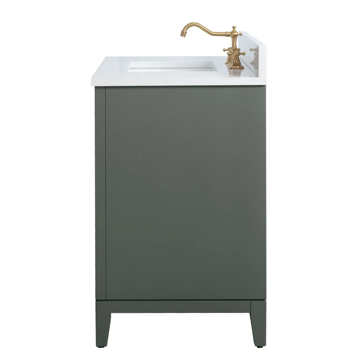 Badunterschrank von Vanity Art mit Keramikwaschbecken und Kunstmarmorplatte