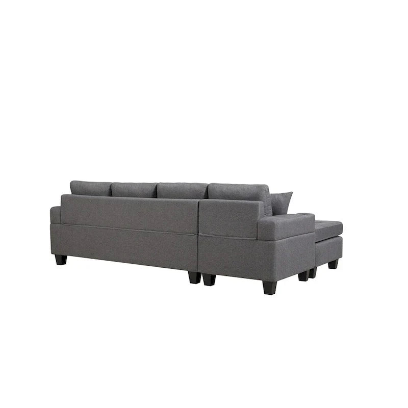 Modularna sofa za dnevnu sobu s ležaljkom u obliku slova L i držačem za čaše