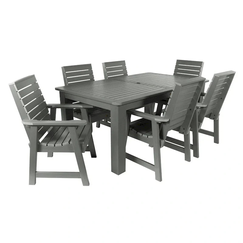 Set da pranzo da esterno HIGHWOOD PROFESSIONAL da 7 pezzi, 42x72
