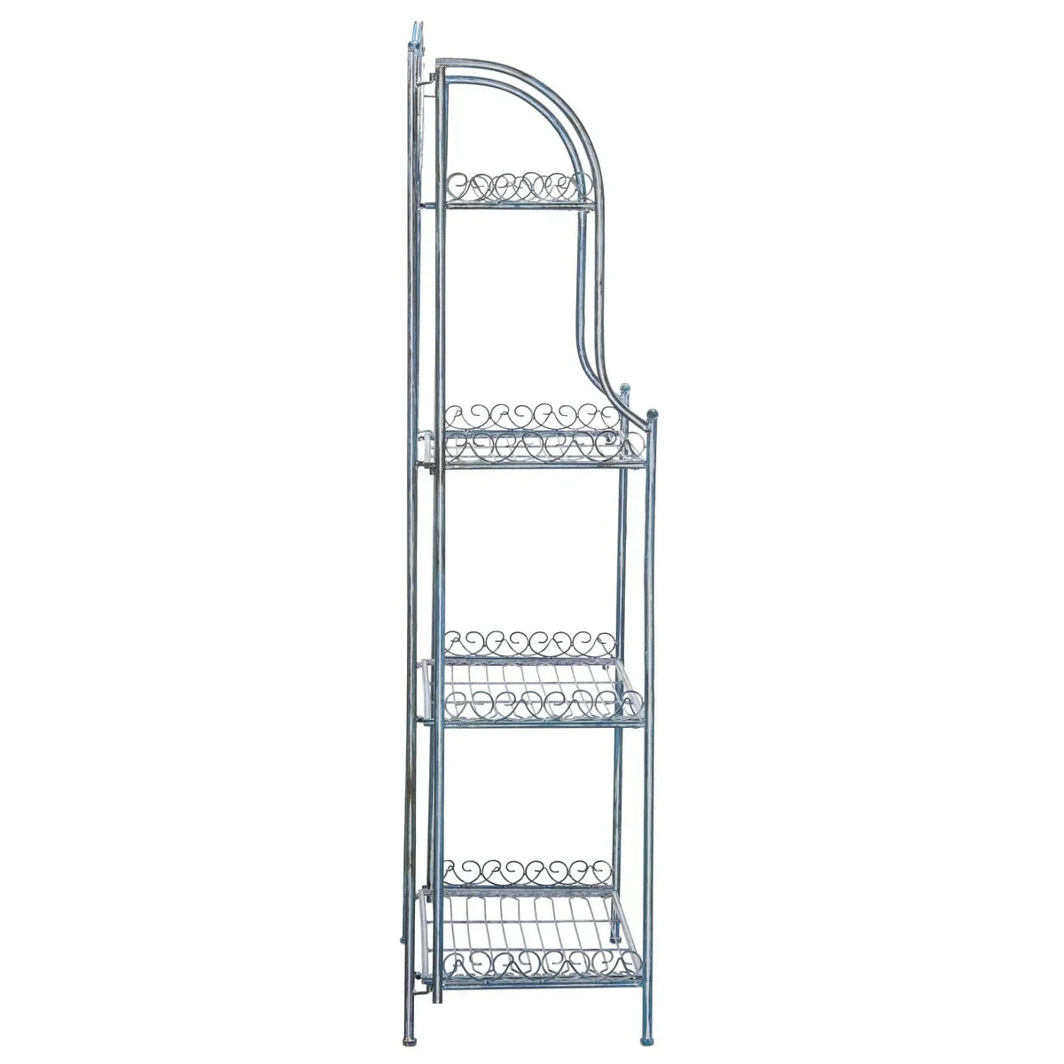 Scaffale portateglie da esterno SAFAVIEH Bryn in ferro battuto in stile vittoriano a 4 ripiani - 25 In. W x 15 In. D x 63 In. H - 25W x 15D x 63H