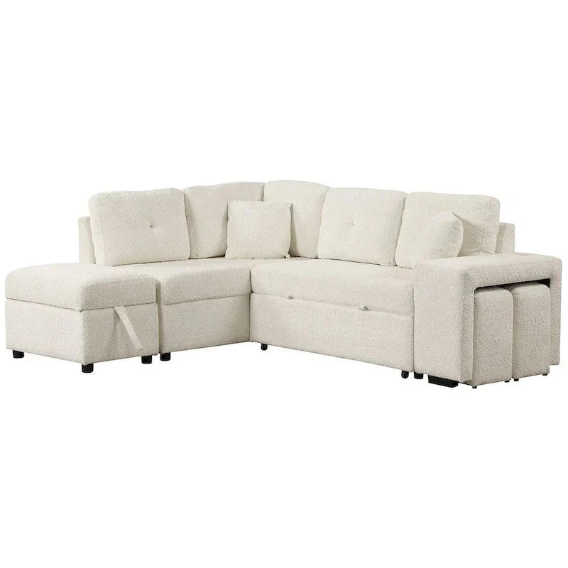 Modularna sofa na razvlačenje s tabureom za odlaganje, višenamjenski ležaj za dnevnu sobu
