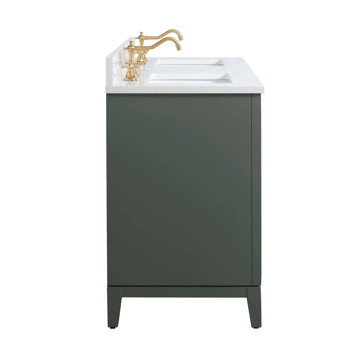 Badunterschrank von Vanity Art mit Keramikwaschbecken und Kunstmarmorplatte