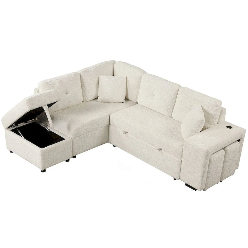 Modularna sofa na razvlačenje s tabureom za odlaganje, višenamjenski ležaj za dnevnu sobu