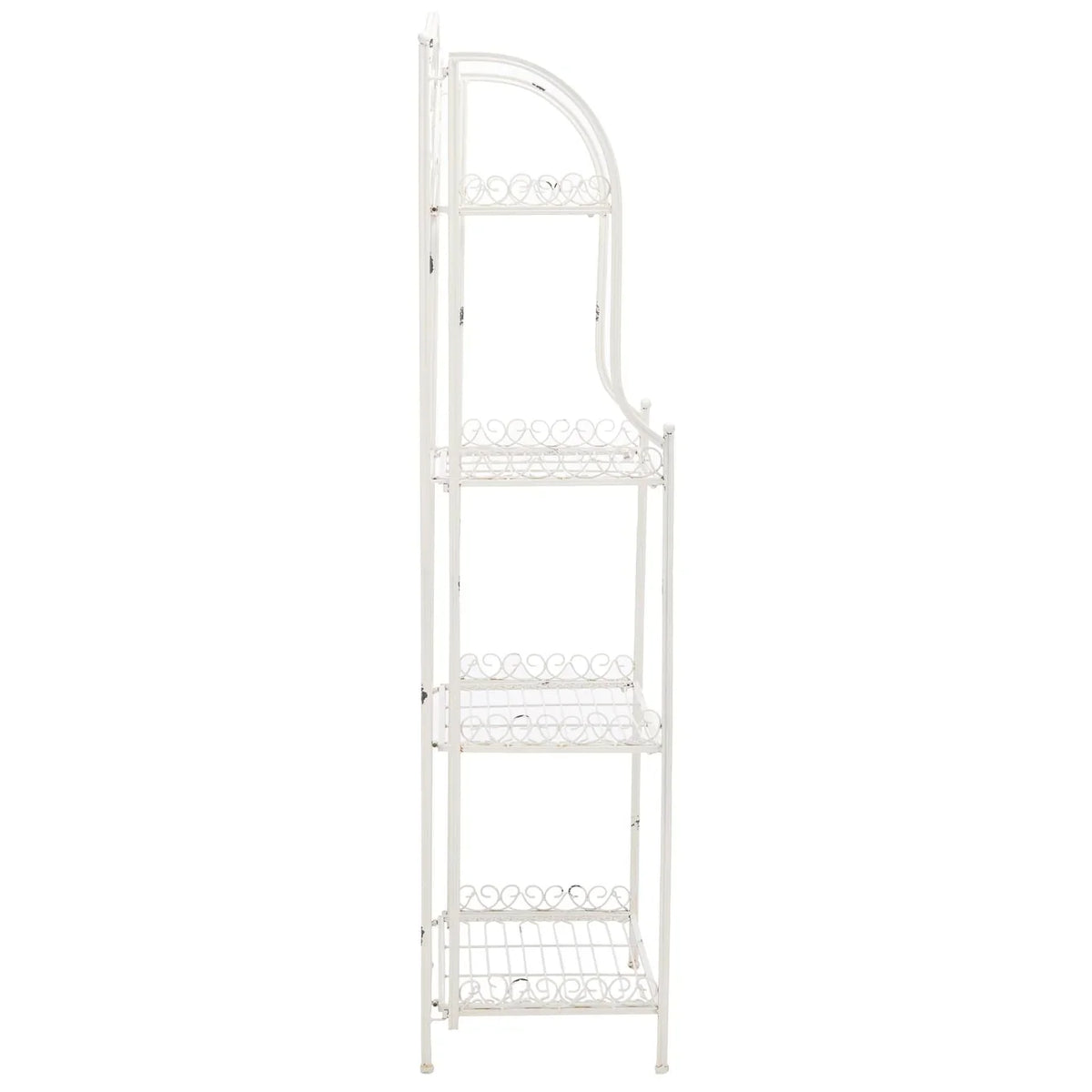 Scaffale portateglie da esterno SAFAVIEH Bryn in ferro battuto in stile vittoriano a 4 ripiani - 25 In. W x 15 In. D x 63 In. H - 25W x 15D x 63H
