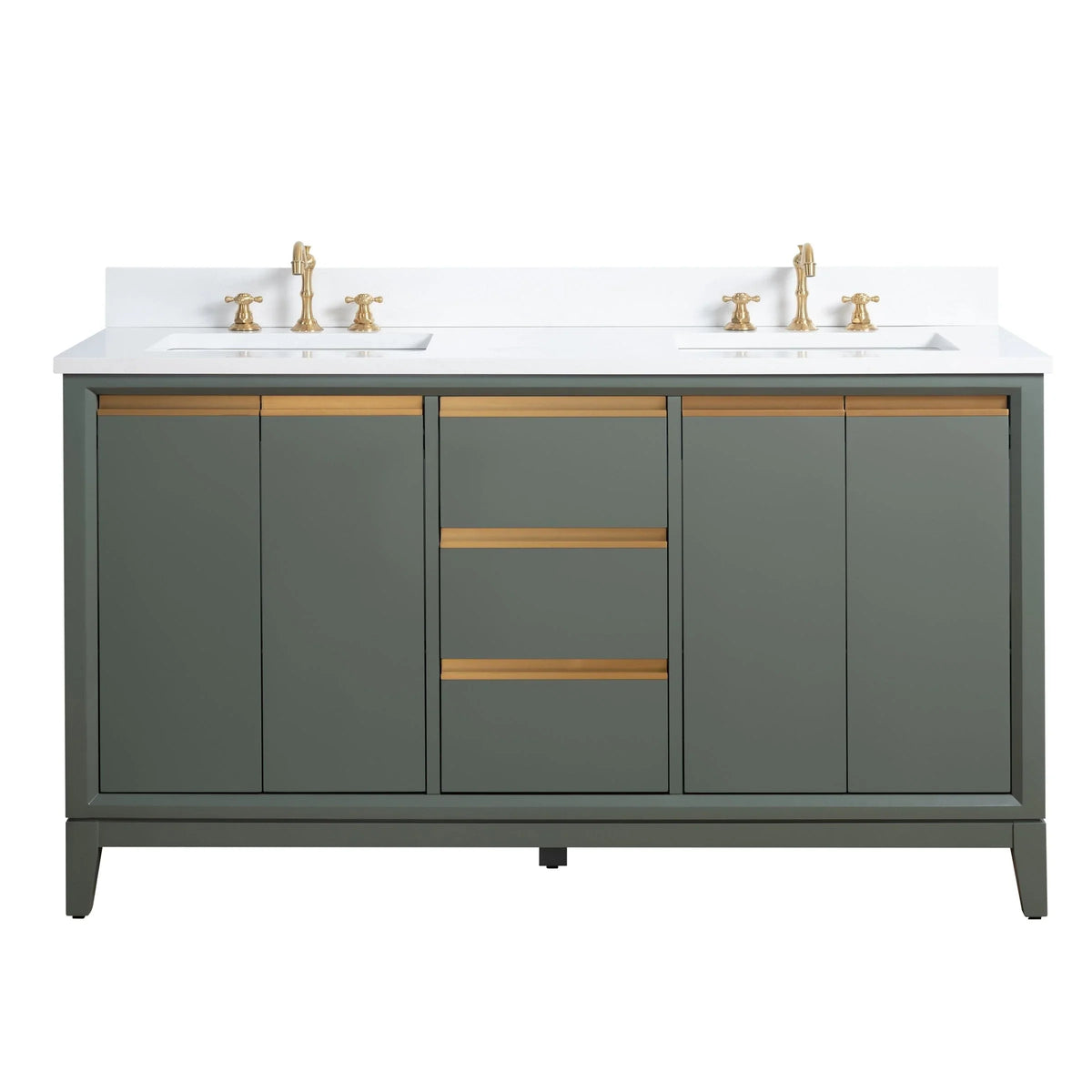 Badunterschrank von Vanity Art mit Keramikwaschbecken und Kunstmarmorplatte