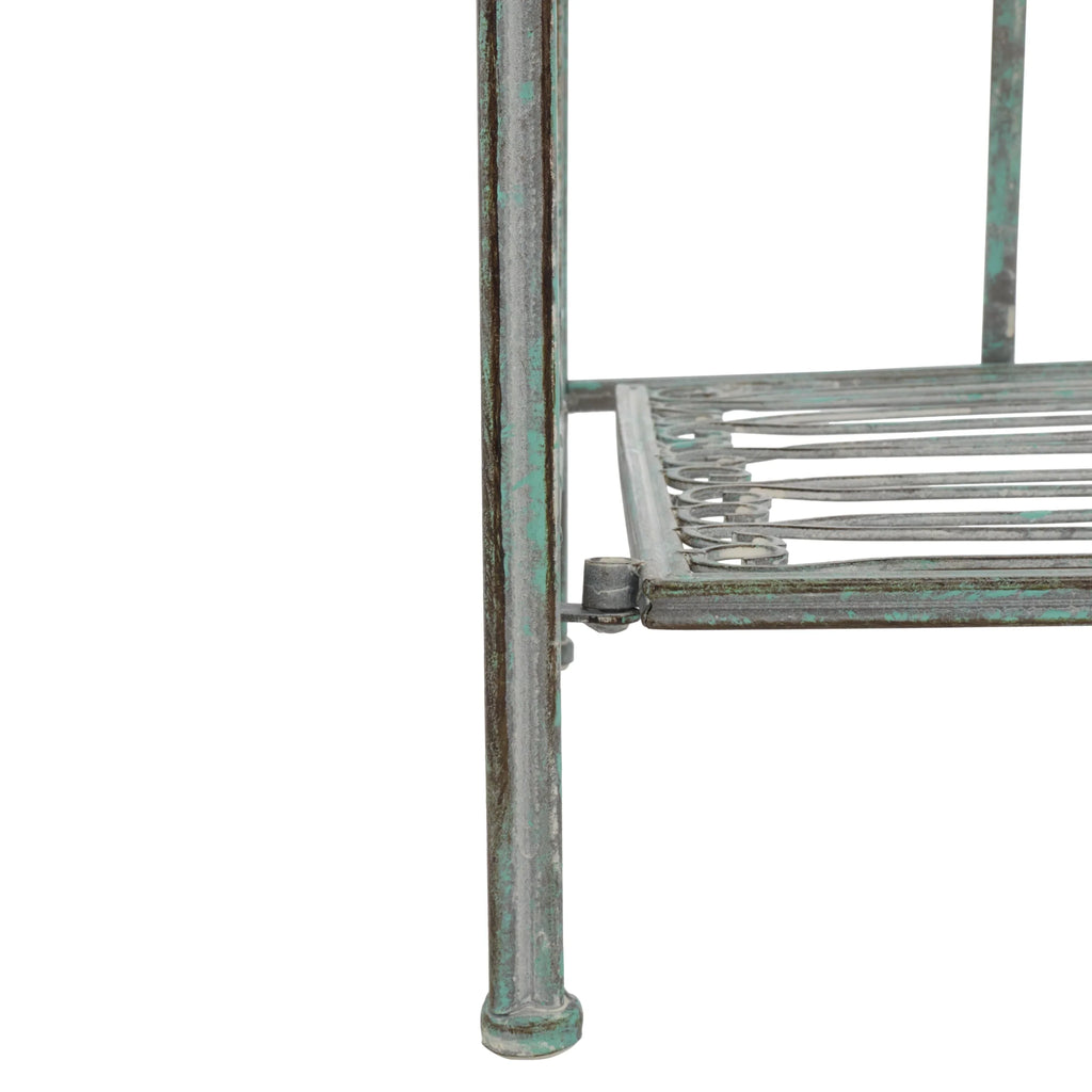 Scaffale portateglie da esterno SAFAVIEH Bryn in ferro battuto in stile vittoriano a 4 ripiani - 25 In. W x 15 In. D x 63 In. H - 25W x 15D x 63H