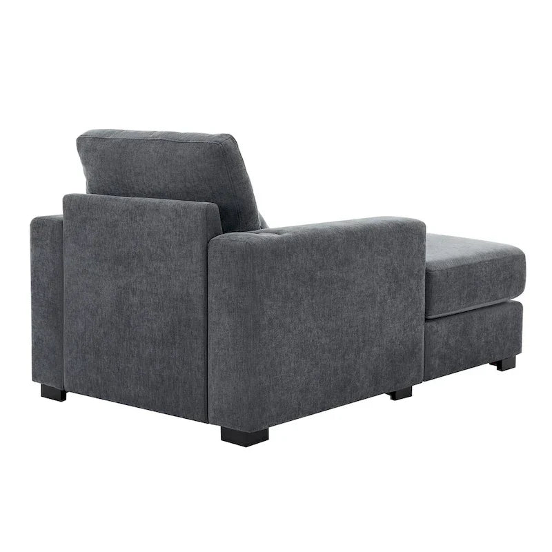 Extra grote chaise longue met kussens, verkrijgbaar in drie maten