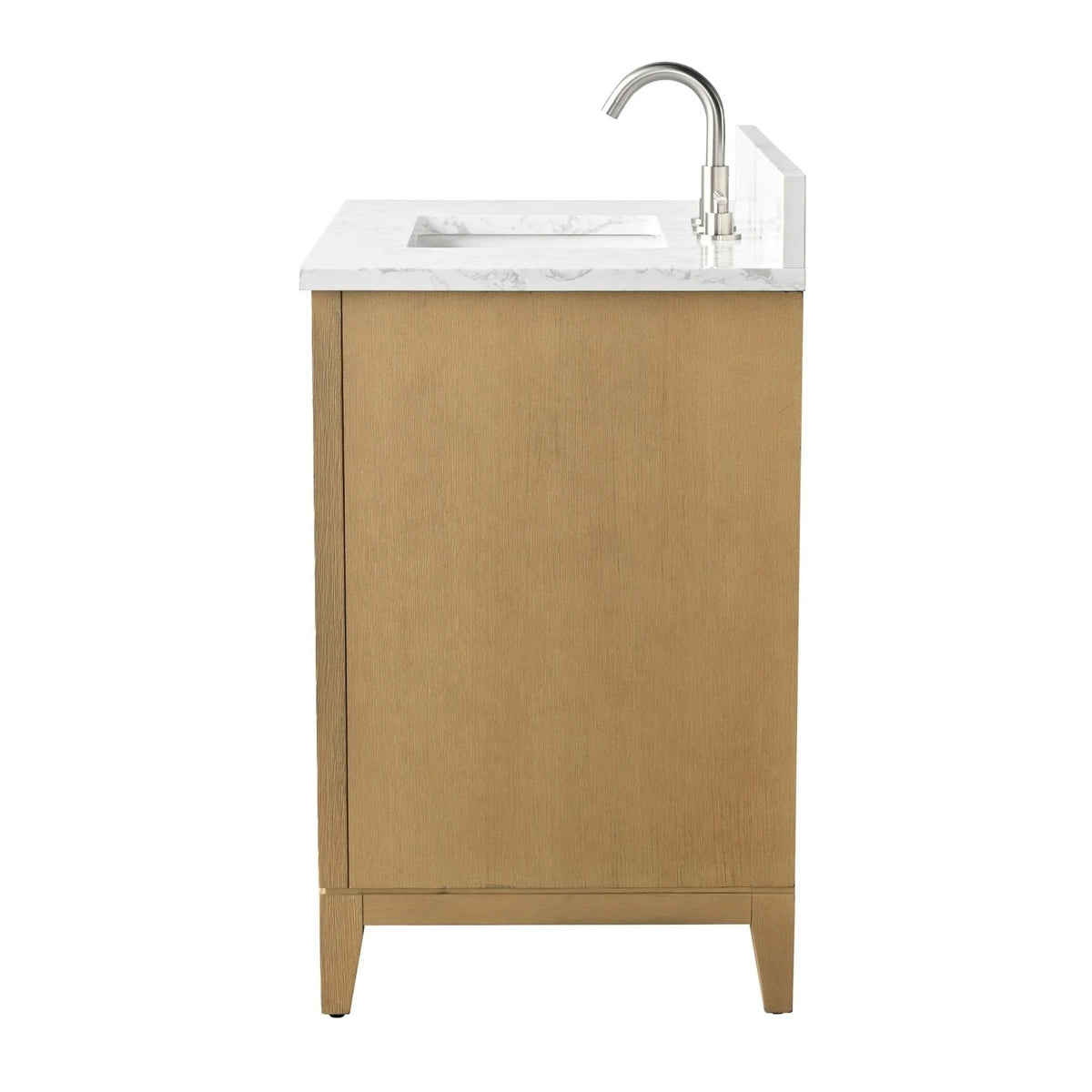 Badunterschrank von Vanity Art mit Keramikwaschbecken und Kunstmarmorplatte