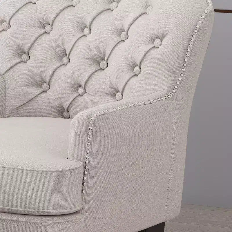 Eigentijdse Correia-fauteuil met poef - Christopher Knight Home