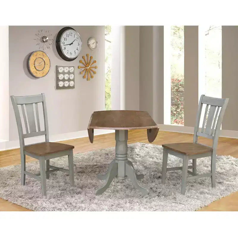 Tavolo a due ante Mase da 42 pollici con 2 sedie San Remo - International Concepts