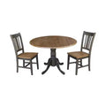 42 Mase Dual Drop Leaf Table with 2 San Remo Side Chairs - International Concepts
