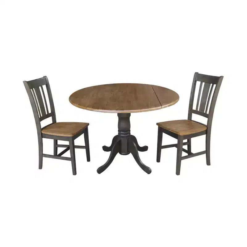 42 Mase Dual Drop Leaf Table with 2 San Remo Side Chairs - International Concepts
