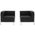Flash Furniture HERCULES Imagination Series LeatherSoft 2 Piece Corner Chair Set with Ganging Clips