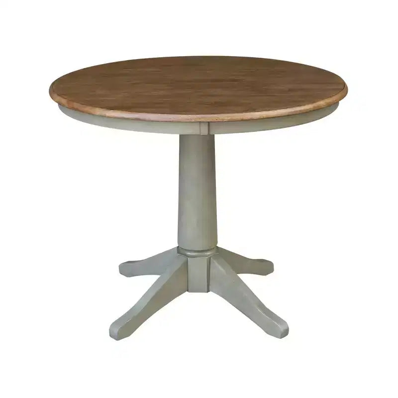 Tavolo a piedistallo rotondo David 36" con 2 sedie a schienale a X - International Concepts