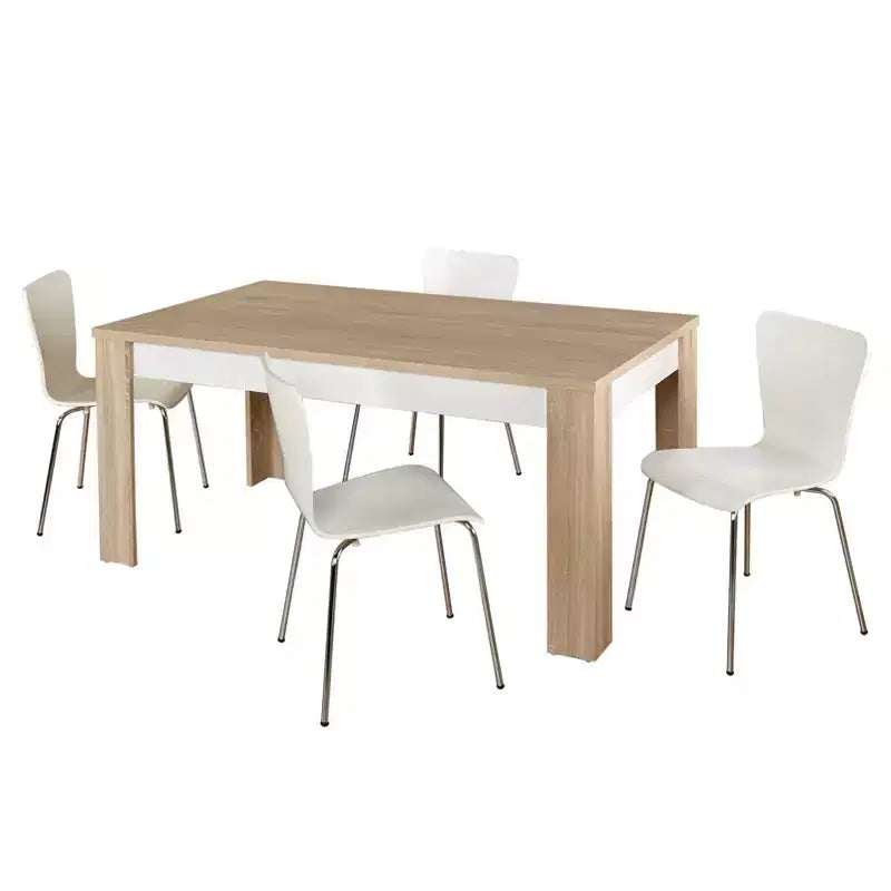 Mandy Dining Set Natural/White - Buylateral