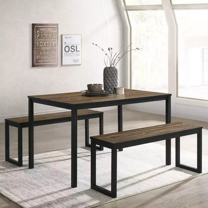 Set da pranzo 3 pz Killucan con 2 panche - miBasics