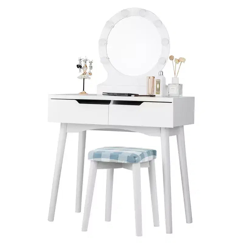 Costway Vanity Trucco 8 Lampadine Dimmerabili Illuminato NeroBiancoNaturale