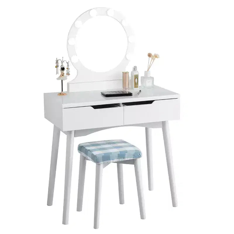 Costway Vanity Trucco 8 Lampadine Dimmerabili Illuminato NeroBiancoNaturale