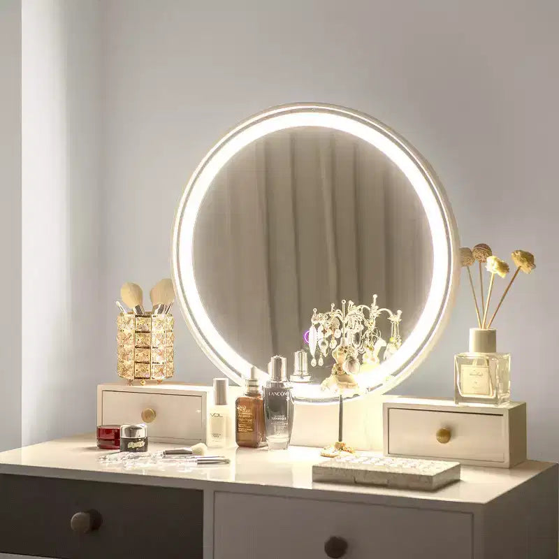 Costway Toeletta 3 Modalità di Illuminazione Sgabello Trucco Gioielli