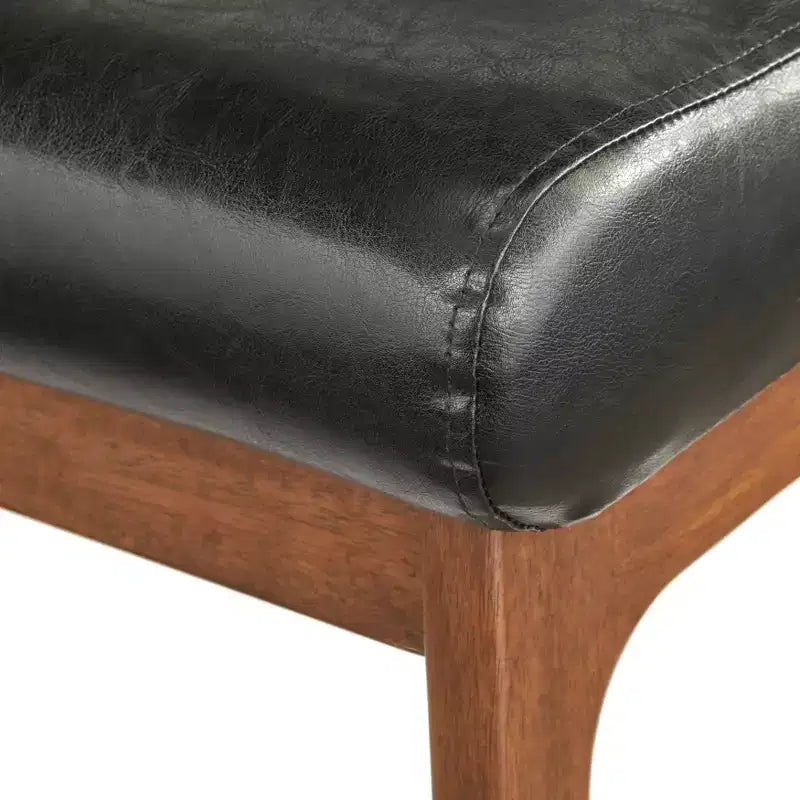 Set di 2 pezzi Bianca con poltrona e pouf in stile moderno di metà secolo - Buylateral