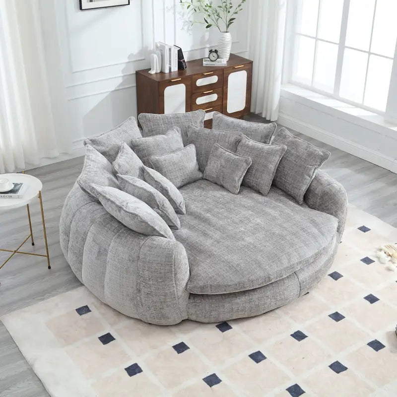 Comodo divano letto matrimoniale Loaf, divano letto oversize con braccioli