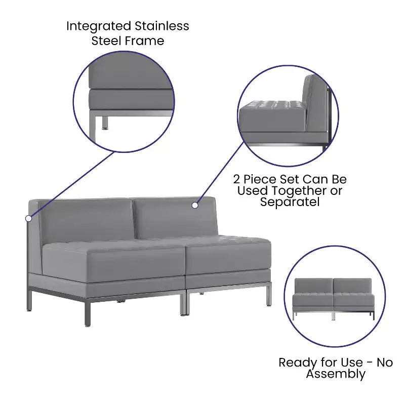 Flash Furniture HERCULES Imagination Series LeatherSoft-loungeset, 2-delig