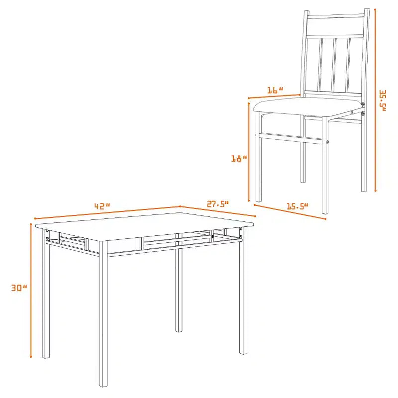 Costway Set da Pranzo 5 Pezzi con Tavolo in Finto Marmo Top 76cm e 4 Sedie Imbottite con Gambe in Metallo