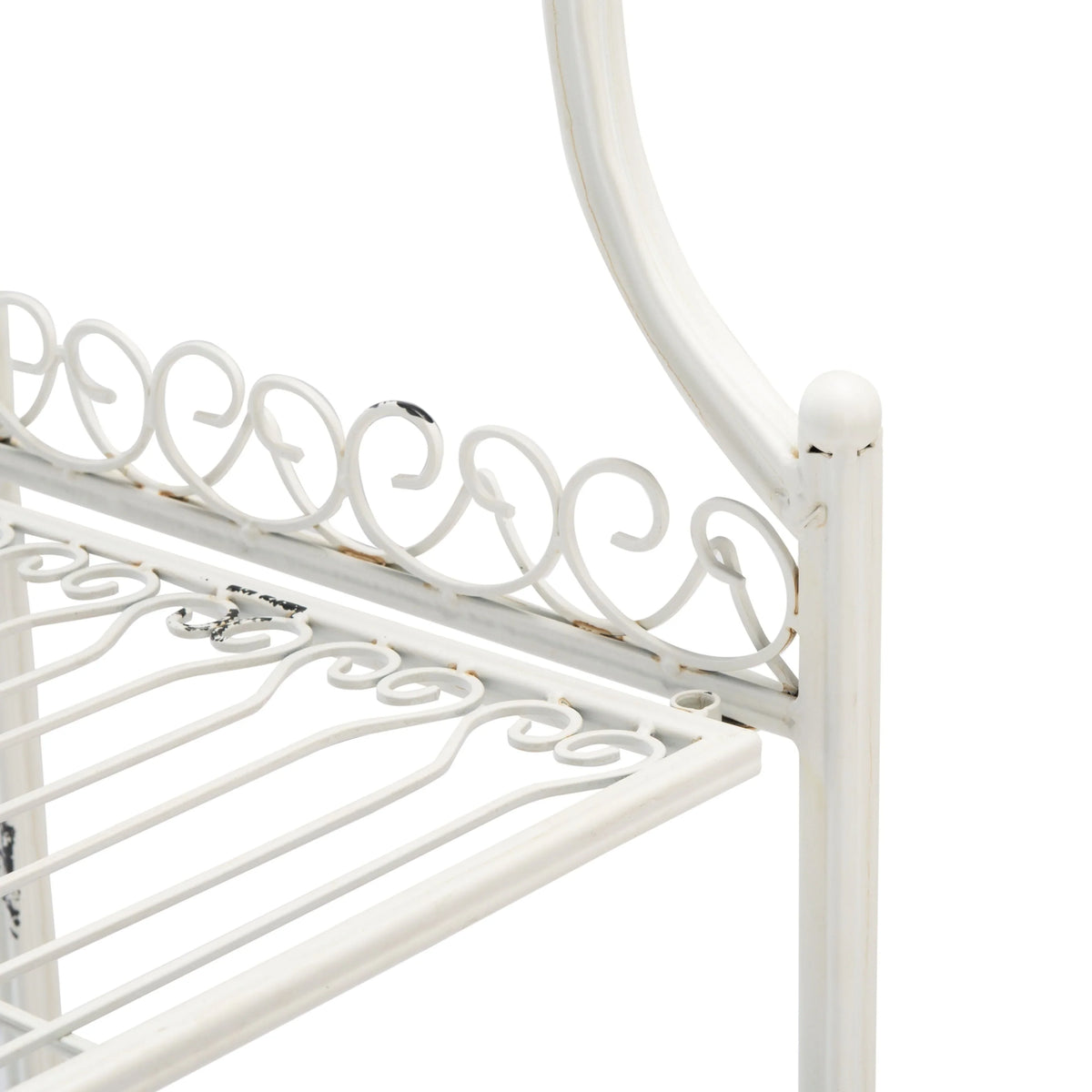 Scaffale portateglie da esterno SAFAVIEH Bryn in ferro battuto in stile vittoriano a 4 ripiani - 25 In. W x 15 In. D x 63 In. H - 25W x 15D x 63H