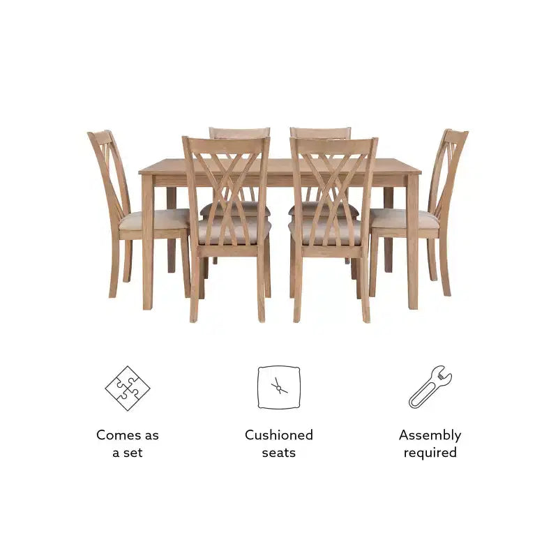 Set da pranzo Roslyn 7 pezzi - Powell