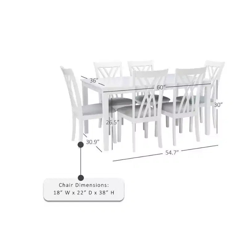 Set da pranzo Roslyn 7 pezzi - Powell