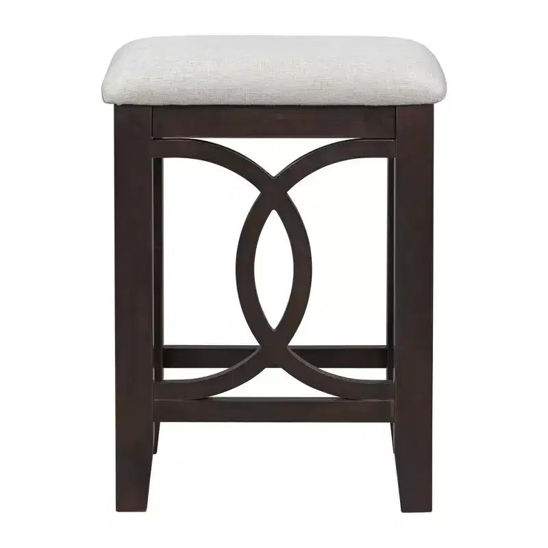 Set da Pranzo 3 Pezzi Stile Fattoria Altezza Bancone con Porta USB e Sgabelli Imbottiti-ModernLuxe