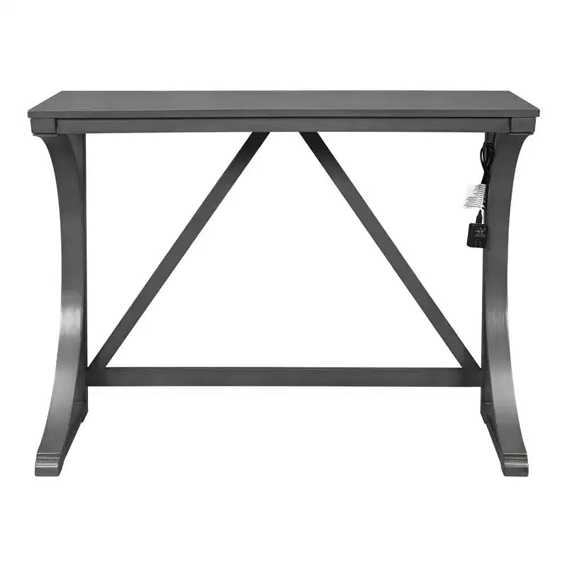 Set da Pranzo 3 Pezzi Stile Fattoria Altezza Bancone con Porta USB e Sgabelli Imbottiti-ModernLuxe