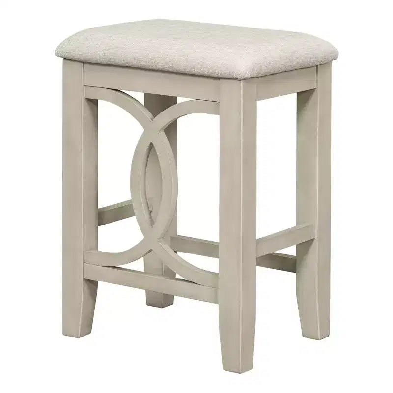 Set da Pranzo 3 Pezzi Stile Fattoria Altezza Bancone con Porta USB e Sgabelli Imbottiti-ModernLuxe