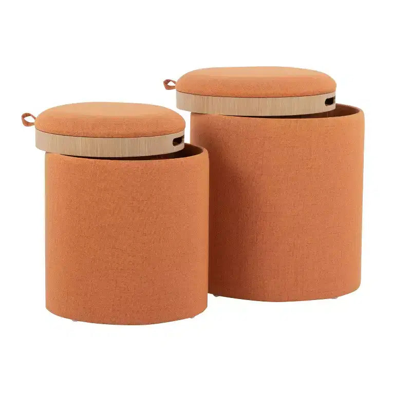 Set of 2 Tray Nesting Ottomans - LumiSource