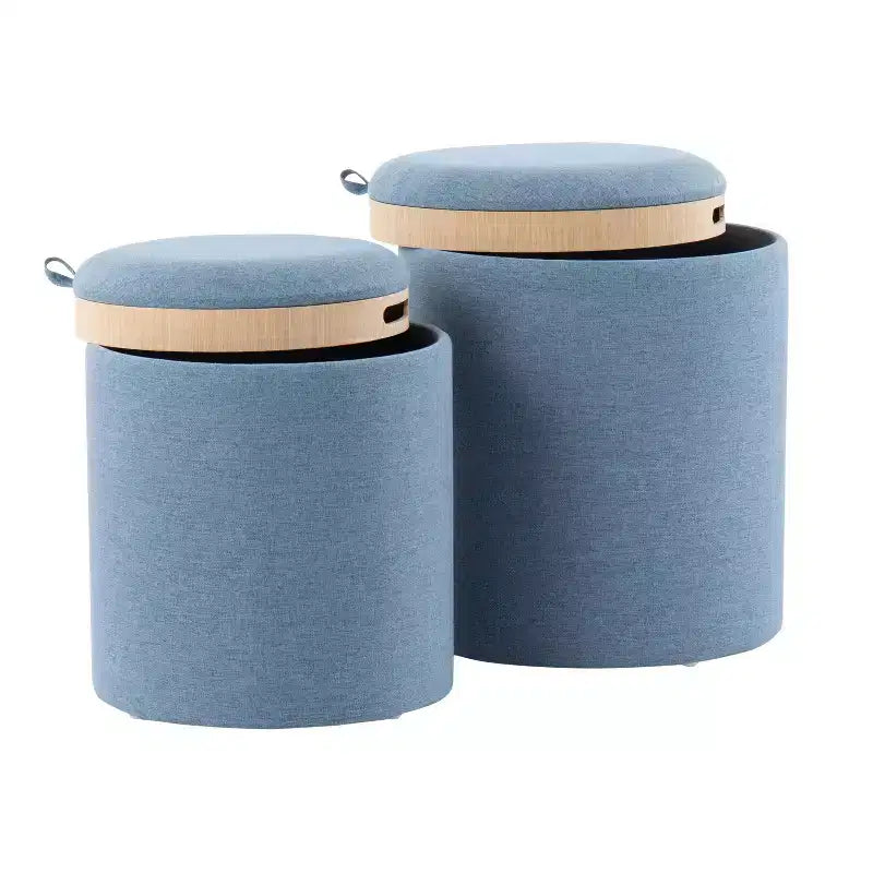 Set of 2 Tray Nesting Ottomans - LumiSource